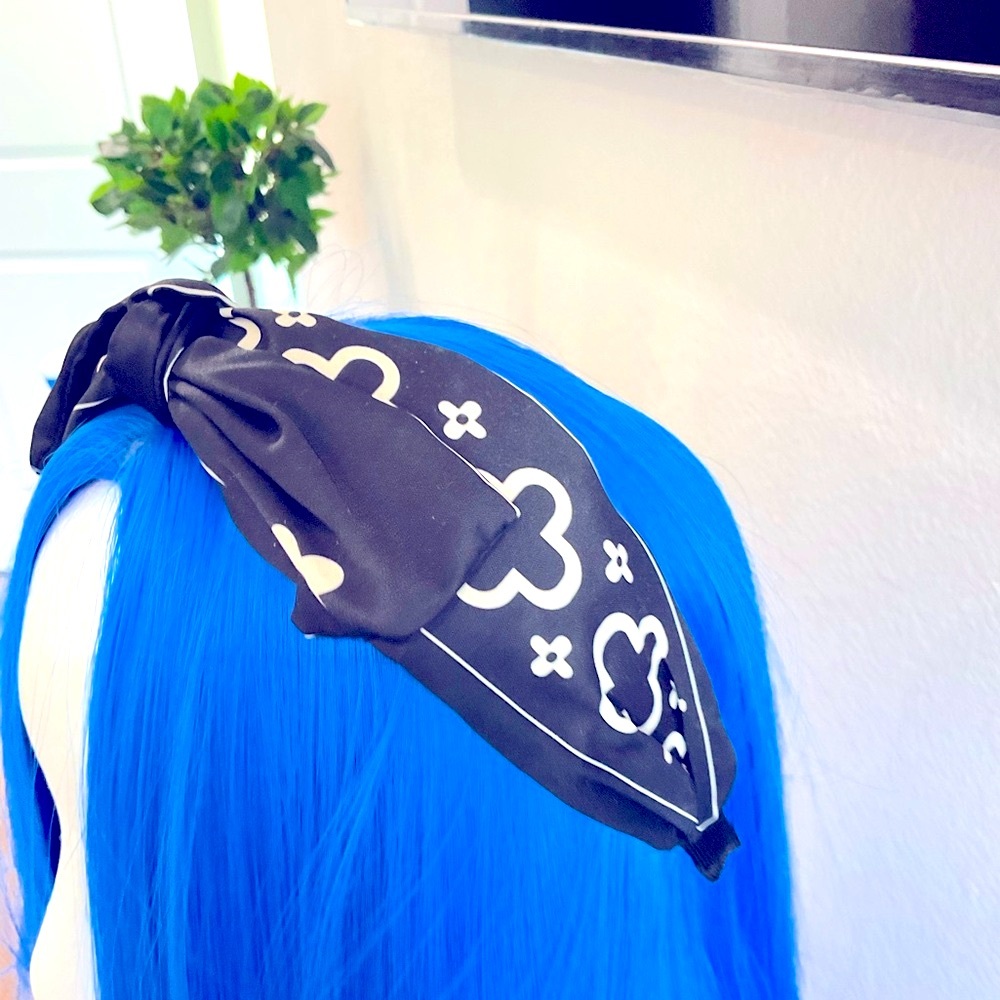 Knot Tie Headband Navy